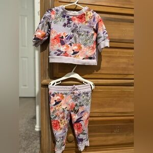 Posh Peanut Floral Sweatshirt Set